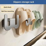 Darrahopens Home & Garden > Bathroom Accessories > Toilet & Bidet Accessories 2-Pack Gun Gray No-Drill Slipper Rack, Space-Saving Wall Storage, Ideal for Dry & Tidy Bathrooms