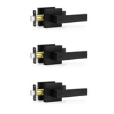 Darrahopens Home & Garden > Bathroom Accessories > Toilet & Bidet Accessories 3 Pack Matte Black Door Handles, Keyless Interior Door Knobs, Privacy Door Lever Locksets for Bedroom Bathroom In Australia - Darrahopens