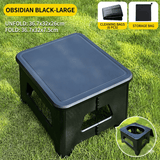 Darrahopens Home & Garden > Bathroom Accessories > Toilet & Bidet Accessories Black  Large Portable Folding Camping Toilet Stool - Capacity Emergency Potty for Car, Outdoor Travel, and Hiking