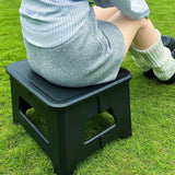 Darrahopens Home & Garden > Bathroom Accessories > Toilet & Bidet Accessories Black  Large Portable Folding Camping Toilet Stool - Capacity Emergency Potty for Car, Outdoor Travel, and Hiking