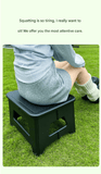 Darrahopens Home & Garden > Bathroom Accessories > Toilet & Bidet Accessories Black Small size Portable Folding Toilet Stool - PP Material - 100kg Load Capacity, Compact & Lightweight, Odor-Resistant Design, for Camping, Road Trips, Outdoor Emergencies, Travel-Friendly Solution