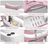 Darrahopens Home & Garden > Bathroom Accessories > Toilet & Bidet Accessories CARLA HOME Foldable Bathtub Adult - Collapsible Soaking Tub - Pink - Folding Bathub In Australia - Darrahopens