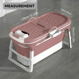 Darrahopens Home & Garden > Bathroom Accessories > Toilet & Bidet Accessories CARLA HOME Foldable Bathtub Adult - Collapsible Soaking Tub - Pink - Folding Bathub In Australia - Darrahopens