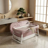 Darrahopens Home & Garden > Bathroom Accessories > Toilet & Bidet Accessories CARLA HOME Foldable Bathtub Adult - Collapsible Soaking Tub - Pink - Folding Bathub In Australia - Darrahopens