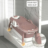 Darrahopens Home & Garden > Bathroom Accessories > Toilet & Bidet Accessories CARLA HOME Foldable Bathtub Adult - Collapsible Soaking Tub - Pink - Folding Bathub In Australia - Darrahopens