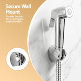 Darrahopens Home & Garden > Bathroom Accessories > Toilet & Bidet Accessories Cefito Handheld Bidet Sprayer for Toilet 1.5m Stainless Steel Hose Jet Spray for Feminine Wash Cloth Diaper Pet Bath Adjustable Pressure Bidet Attachment with G1/2 Valve Silver