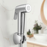 Darrahopens Home & Garden > Bathroom Accessories > Toilet & Bidet Accessories Cefito Handheld Bidet Sprayer for Toilet 1.5m Stainless Steel Hose Jet Spray for Feminine Wash Cloth Diaper Pet Bath Adjustable Pressure Bidet Attachment with G1/2 Valve Silver