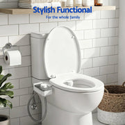 Darrahopens Home & Garden > Bathroom Accessories > Toilet & Bidet Accessories Cefito Non-Electric Ultra-Slim Bidet Attachment Detachable Bidet with Dual Nozzle Frontal & Rear Wash Adjustable Water Pressure Cold Water Toilet Bide
