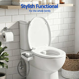 Darrahopens Home & Garden > Bathroom Accessories > Toilet & Bidet Accessories Cefito Non-Electric Ultra-Slim Bidet Attachment Detachable Bidet with Dual Nozzle Frontal & Rear Wash Adjustable Water Pressure Cold Water Toilet Bide