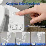 Darrahopens Home & Garden > Bathroom Accessories > Toilet & Bidet Accessories Cefito Ultra-Slim Bidet Attachment Detachable Bidet with Self-Cleaning Dual Nozzle Non-Electric Adjustable Water Pressure, Cold Water Toilet Bide