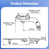 Darrahopens Home & Garden > Bathroom Accessories > Toilet & Bidet Accessories Cefito Ultra-Slim Bidet Attachment Detachable Bidet with Self-Cleaning Dual Nozzle Non-Electric Adjustable Water Pressure, Cold Water Toilet Bide