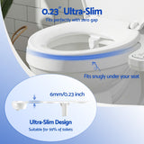 Darrahopens Home & Garden > Bathroom Accessories > Toilet & Bidet Accessories Cefito Ultra-Slim Bidet Attachment Detachable Bidet with Self-Cleaning Dual Nozzle Non-Electric Adjustable Water Pressure, Cold Water Toilet Bide