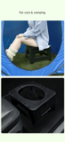 Darrahopens Home & Garden > Bathroom Accessories > Toilet & Bidet Accessories Gray Small size Portable Folding Toilet Stool - PP Material - 100kg Load Capacity, Compact & Lightweight, Odor-Resistant Design, for Camping, Road Trips, Outdoor Emergencies, Travel-Friendly Solution