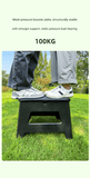 Darrahopens Home & Garden > Bathroom Accessories > Toilet & Bidet Accessories Gray Small size Portable Folding Toilet Stool - PP Material - 100kg Load Capacity, Compact & Lightweight, Odor-Resistant Design, for Camping, Road Trips, Outdoor Emergencies, Travel-Friendly Solution