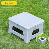Gray Small size Portable Folding Toilet Stool - PP Material - 100kg Load Capacity, Compact & Lightweight, Odor-Resistant Design, for Camping, Road Trips, Outdoor Emergencies, Travel-Friendly Solution