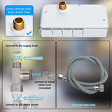 Darrahopens Home & Garden > Bathroom Accessories > Toilet & Bidet Accessories Non-Electric Mechanical Bidet Attachment – Ultra-Slim Dual Nozzle Design with Feminine & Posterior Wash, Adjustable Water Pressure, Self-Cleaning Spray, Brass Inlet, Stainless Steel Hose, Tool-Free Installation for Standard Toilets (White)