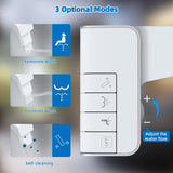 Darrahopens Home & Garden > Bathroom Accessories > Toilet & Bidet Accessories Non-Electric Mechanical Bidet Attachment – Ultra-Slim Dual Nozzle Design with Feminine & Posterior Wash, Adjustable Water Pressure, Self-Cleaning Spray, Brass Inlet, Stainless Steel Hose, Tool-Free Installation for Standard Toilets (White)