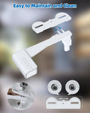 Darrahopens Home & Garden > Bathroom Accessories > Toilet & Bidet Accessories Non-Electric Mechanical Bidet Attachment – Ultra-Slim Dual Nozzle Design with Feminine & Posterior Wash, Adjustable Water Pressure, Self-Cleaning Spray, Brass Inlet, Stainless Steel Hose, Tool-Free Installation for Standard Toilets (White)