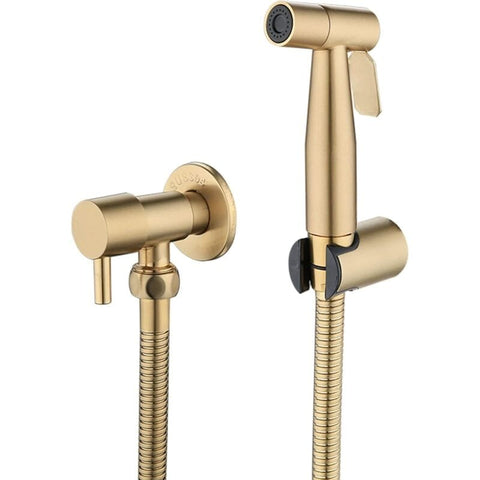 Darrahopens Home & Garden > Bathroom Accessories > Toilet & Bidet Accessories Stainless Steel Toilet Bidet Shattaf Faucet Sprayer, Bidet Sprayer Kit (Gold)
