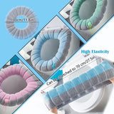 Darrahopens Home & Garden > Bathroom Accessories > Toilet & Bidet Accessories Toilet Seat Covers - 3-Pack - Soft Toilet Seat Covers - Soft and Comfortable Winter Toilet Seat Covers - With Hanging Ring - Reusable Toilet Seat Covers - Universal Toilet Seat Covers - Easy to Install - Pink - Green - Blue