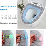 Darrahopens Home & Garden > Bathroom Accessories > Toilet & Bidet Accessories Toilet Seat Covers - 3-Pack - Soft Toilet Seat Covers - Soft and Comfortable Winter Toilet Seat Covers - With Hanging Ring - Reusable Toilet Seat Covers - Universal Toilet Seat Covers - Easy to Install - Pink - Green - Blue
