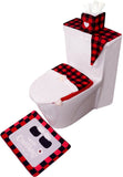Darrahopens Home & Garden > Bathroom Accessories > Toilet & Bidet Accessories Toilet Seat Covers - Set of 4 - Christmas Toilet Seat Covers - Christmas Bathroom Accessories - Cute Christmas Dwarf Toilet Seats - Christmas Bathroom Decorations - Easy to Clean - Non-Slip Toilet Mats