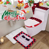 Darrahopens Home & Garden > Bathroom Accessories > Toilet & Bidet Accessories Toilet Seat Covers - Set of 4 - Christmas Toilet Seat Covers - Christmas Bathroom Accessories - Cute Christmas Dwarf Toilet Seats - Christmas Bathroom Decorations - Easy to Clean - Non-Slip Toilet Mats
