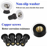 Darrahopens Home & Garden > Bathroom Accessories > Toilet & Bidet Accessories Toilet Seat Fittings, 4 Pack Toilet Seat Hinges Screws Toilet Seat Fixings Expanding Rubber Top Nuts Screws