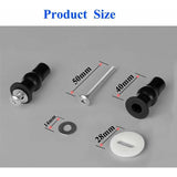Darrahopens Home & Garden > Bathroom Accessories > Toilet & Bidet Accessories Toilet Seat Fittings, 4 Pack Toilet Seat Hinges Screws Toilet Seat Fixings Expanding Rubber Top Nuts Screws
