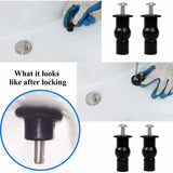 Darrahopens Home & Garden > Bathroom Accessories > Toilet & Bidet Accessories Toilet Seat Fittings, 4 Pack Toilet Seat Hinges Screws Toilet Seat Fixings Expanding Rubber Top Nuts Screws