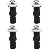 Darrahopens Home & Garden > Bathroom Accessories > Toilet & Bidet Accessories Toilet Seat Fittings, 4 Pack Toilet Seat Hinges Screws Toilet Seat Fixings Expanding Rubber Top Nuts Screws