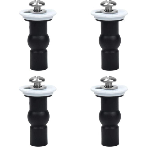 Darrahopens Home & Garden > Bathroom Accessories > Toilet & Bidet Accessories Toilet Seat Fittings, 4 Pack Toilet Seat Hinges Screws Toilet Seat Fixings Expanding Rubber Top Nuts Screws