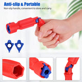 Darrahopens Home & Garden > Bathroom Accessories > Toilet & Bidet Accessories Universal Toilet Seat Installation Wrench – 10/13/17mm Adjustable Bathroom Repair Tool with Rotating Joint, Non-Slip Handle, Compact Design (Red)