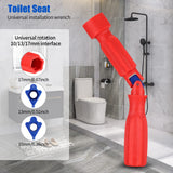 Darrahopens Home & Garden > Bathroom Accessories > Toilet & Bidet Accessories Universal Toilet Seat Installation Wrench – 10/13/17mm Adjustable Bathroom Repair Tool with Rotating Joint, Non-Slip Handle, Compact Design (Red)