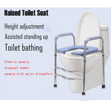 Darrahopens Home & Garden > Bathroom Accessories > Toilet & Bidet Accessories Upgrade Raised Toilet Seat 19.3"-25.2" 150kg Universal Toilet Riser for Elderly