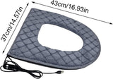 Darrahopens Home & Garden > Bathroom Accessories > Toilet & Bidet Accessories USB Heated Toilet Seat Cover 5 Level Heating with Timer Grey In Australia - Darrahopens