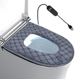 Darrahopens Home & Garden > Bathroom Accessories > Toilet & Bidet Accessories USB Heated Toilet Seat Cover 5 Level Heating with Timer Grey In Australia - Darrahopens