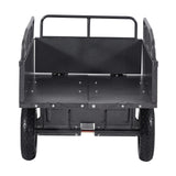 Darrahopens Home & Garden > Bathroom Accessories > Toilet & Bidet Accessories VEVOR Garden Utility Trailer, 10 Cu. Ft & 227 kg Capacity, ATV UTV Hauling Trailer, Tow Behind Steel Dump Cart with 14" Tires, Hand Pull or Foot Pedal, Heavy Duty Yard Trailers for Lawn Mower Tractor