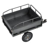 Darrahopens Home & Garden > Bathroom Accessories > Toilet & Bidet Accessories VEVOR Garden Utility Trailer, 10 Cu. Ft & 227 kg Capacity, ATV UTV Hauling Trailer, Tow Behind Steel Dump Cart with 14" Tires, Hand Pull or Foot Pedal, Heavy Duty Yard Trailers for Lawn Mower Tractor