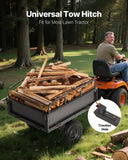 Darrahopens Home & Garden > Bathroom Accessories > Toilet & Bidet Accessories VEVOR Garden Utility Trailer, 10 Cu. Ft & 227 kg Capacity, ATV UTV Hauling Trailer, Tow Behind Steel Dump Cart with 14" Tires, Hand Pull or Foot Pedal, Heavy Duty Yard Trailers for Lawn Mower Tractor