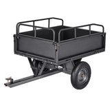 Darrahopens Home & Garden > Bathroom Accessories > Toilet & Bidet Accessories VEVOR Garden Utility Trailer, 10 Cu. Ft & 227 kg Capacity, ATV UTV Hauling Trailer, Tow Behind Steel Dump Cart with 14" Tires, Hand Pull or Foot Pedal, Heavy Duty Yard Trailers for Lawn Mower Tractor
