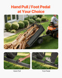 Darrahopens Home & Garden > Bathroom Accessories > Toilet & Bidet Accessories VEVOR Garden Utility Trailer, 17 Cu. Ft & 272 kg Capacity, ATV UTV Hauling Trailer, Tow Behind Steel Dump Cart with 16" Tires, Hand Pull or Foot Pedal, Heavy Duty Yard Trailers for Lawn Mower Tractor