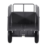 Darrahopens Home & Garden > Bathroom Accessories > Toilet & Bidet Accessories VEVOR Garden Utility Trailer, 17 Cu. Ft & 272 kg Capacity, ATV UTV Hauling Trailer, Tow Behind Steel Dump Cart with 16" Tires, Hand Pull or Foot Pedal, Heavy Duty Yard Trailers for Lawn Mower Tractor
