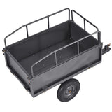 Darrahopens Home & Garden > Bathroom Accessories > Toilet & Bidet Accessories VEVOR Garden Utility Trailer, 17 Cu. Ft & 272 kg Capacity, ATV UTV Hauling Trailer, Tow Behind Steel Dump Cart with 16" Tires, Hand Pull or Foot Pedal, Heavy Duty Yard Trailers for Lawn Mower Tractor
