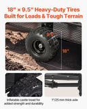 Darrahopens Home & Garden > Bathroom Accessories > Toilet & Bidet Accessories VEVOR Garden Utility Trailer, 28 Cu. Ft. & 800 kg, ATV UTV Trailer, Tow Behind Steel Dump Trailers, Removable Rear Panel, Heavy Duty Pull Behind Yard Trailers for Lawn Mower Tractor Garden Waste
