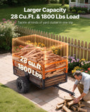 Darrahopens Home & Garden > Bathroom Accessories > Toilet & Bidet Accessories VEVOR Garden Utility Trailer, 28 Cu. Ft. & 800 kg, ATV UTV Trailer, Tow Behind Steel Dump Trailers, Removable Rear Panel, Heavy Duty Pull Behind Yard Trailers for Lawn Mower Tractor Garden Waste
