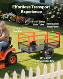 Darrahopens Home & Garden > Bathroom Accessories > Toilet & Bidet Accessories VEVOR Garden Utility Trailer, 28 Cu. Ft. & 800 kg, ATV UTV Trailer, Tow Behind Steel Dump Trailers, Removable Rear Panel, Heavy Duty Pull Behind Yard Trailers for Lawn Mower Tractor Garden Waste