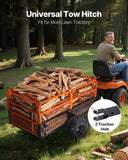 Darrahopens Home & Garden > Bathroom Accessories > Toilet & Bidet Accessories VEVOR Garden Utility Trailer, 28 Cu. Ft. & 800 kg, ATV UTV Trailer, Tow Behind Steel Dump Trailers, Removable Rear Panel, Heavy Duty Pull Behind Yard Trailers for Lawn Mower Tractor Garden Waste