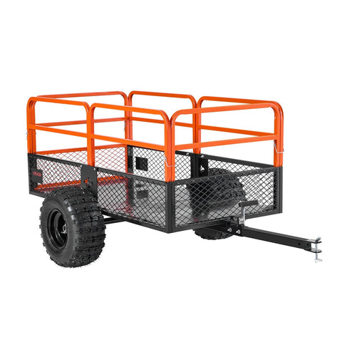 Darrahopens Home & Garden > Bathroom Accessories > Toilet & Bidet Accessories VEVOR Garden Utility Trailer, 28 Cu. Ft. & 800 kg, ATV UTV Trailer, Tow Behind Steel Dump Trailers, Removable Rear Panel, Heavy Duty Pull Behind Yard Trailers for Lawn Mower Tractor Garden Waste