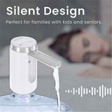 Darrahopens Home & Garden > Bathroom Accessories > Toilet & Bidet Accessories Water Dispenser for 5 Gallon Bottle, Rechargeable Water Pump - Foldable Water Spout for 5 Gallon Bottle, Long-Lasting,Smart LED Display, Portable Water Dispenser for Home & Outdoor (White)